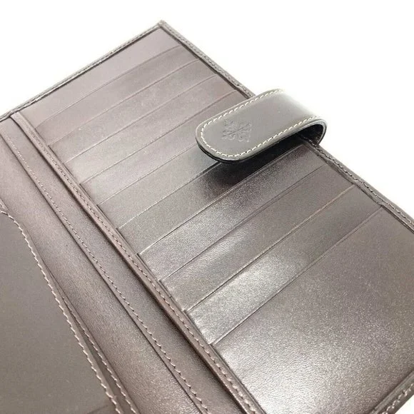 UNUSED PATEK PHILIPPE logo Novelty Two fold Travel case Brown - Picture 9 of 12